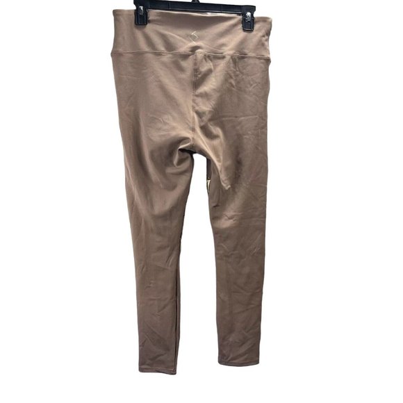 BSP  Antler&Gold Cutout Accent Contrast HighWaist Leggings Women Size XL  Brown - Picture 5 of 16